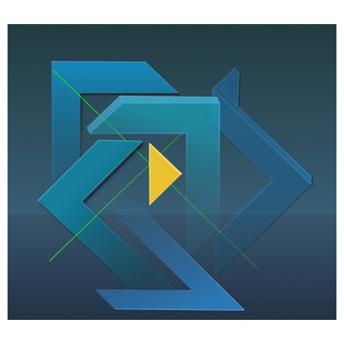 Cornes bleu et triangle jaune