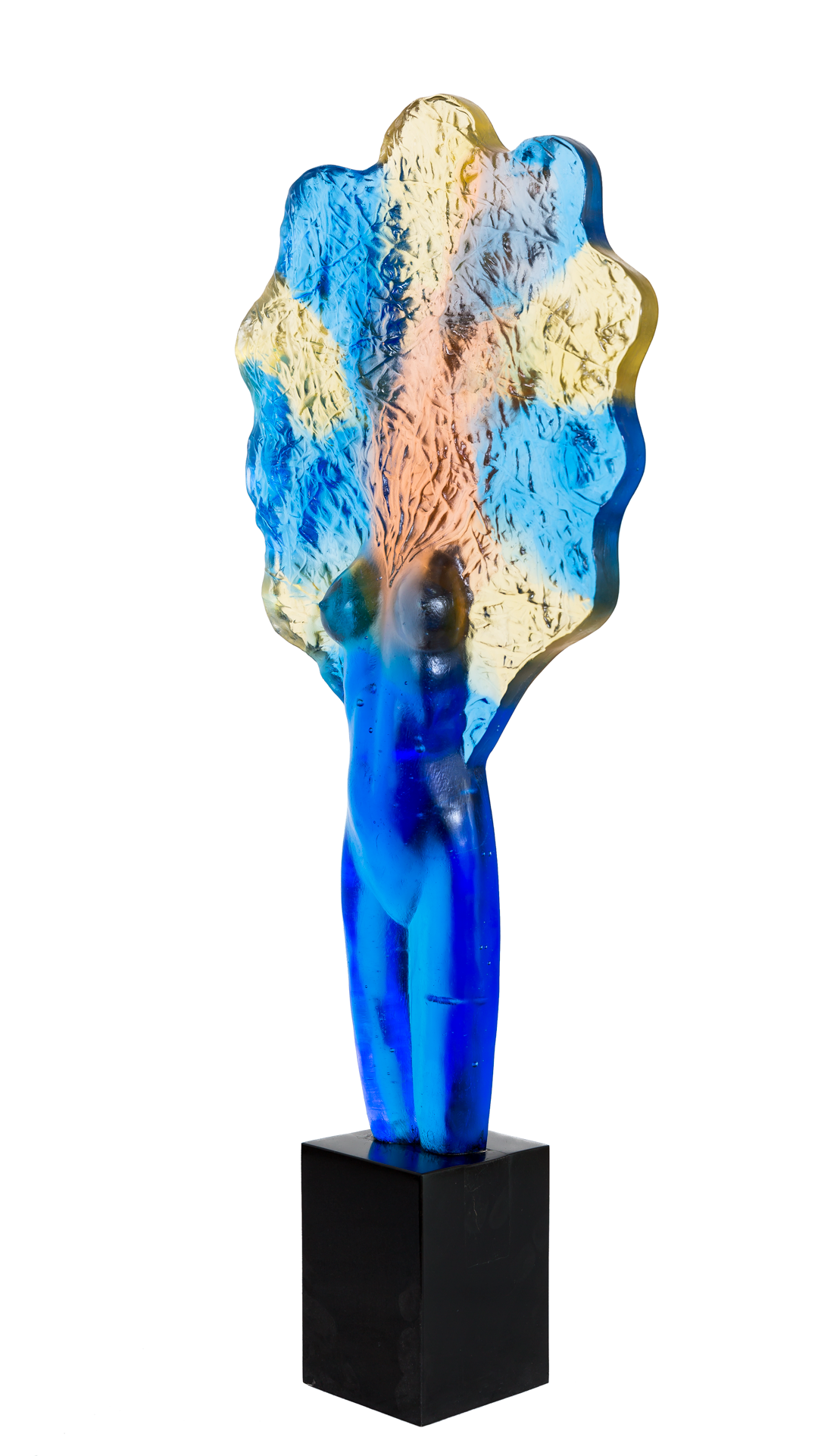 1.Blue Flower Scupture _2015_Glass_40 x 15 x 73 cm